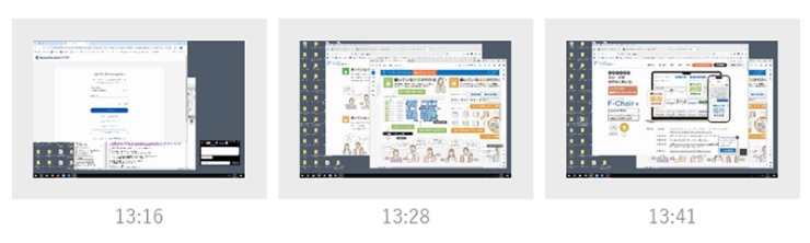 F-Chair＋ 作業画面の自動撮影